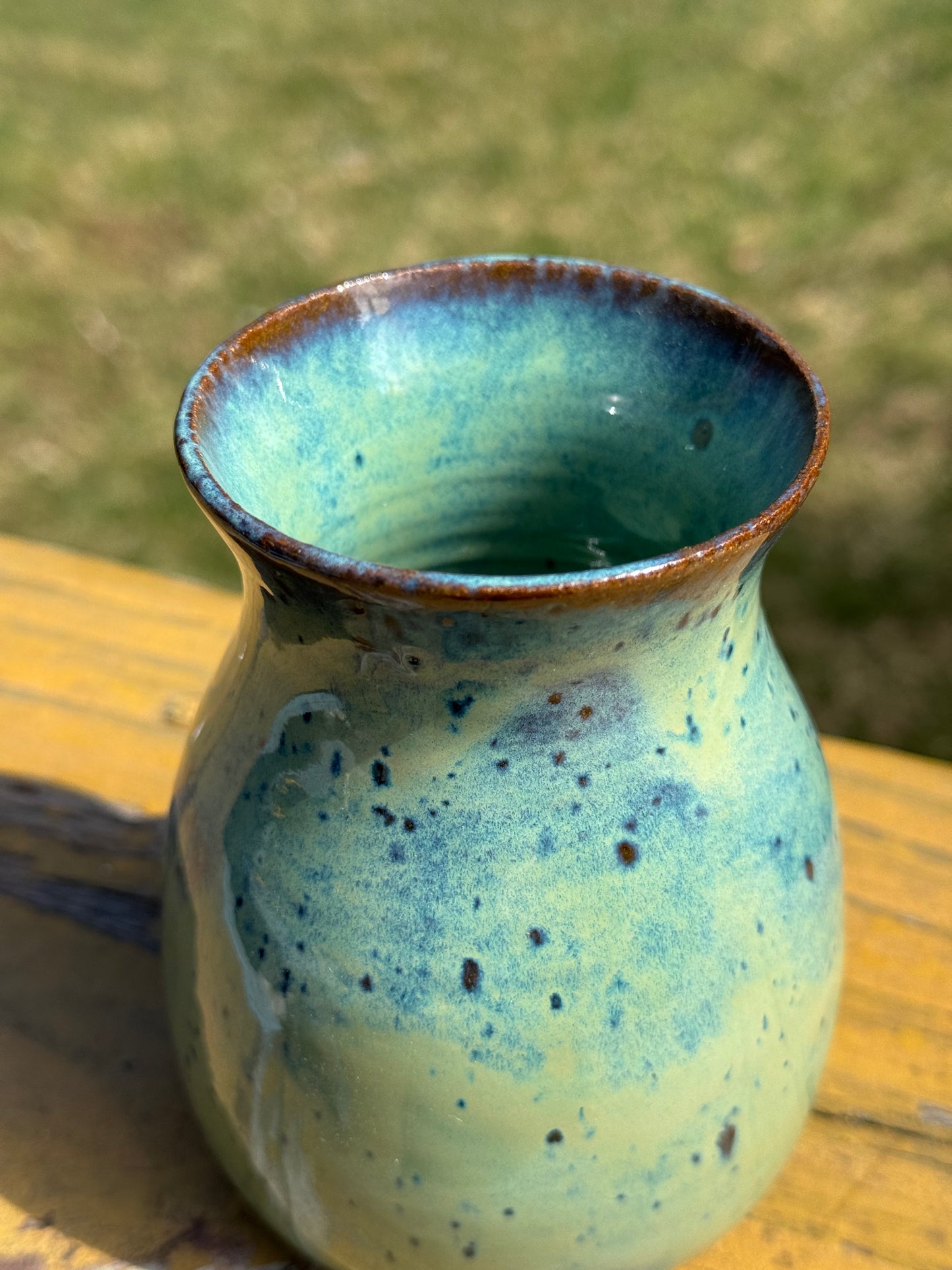 Speckled Turquoise Vase