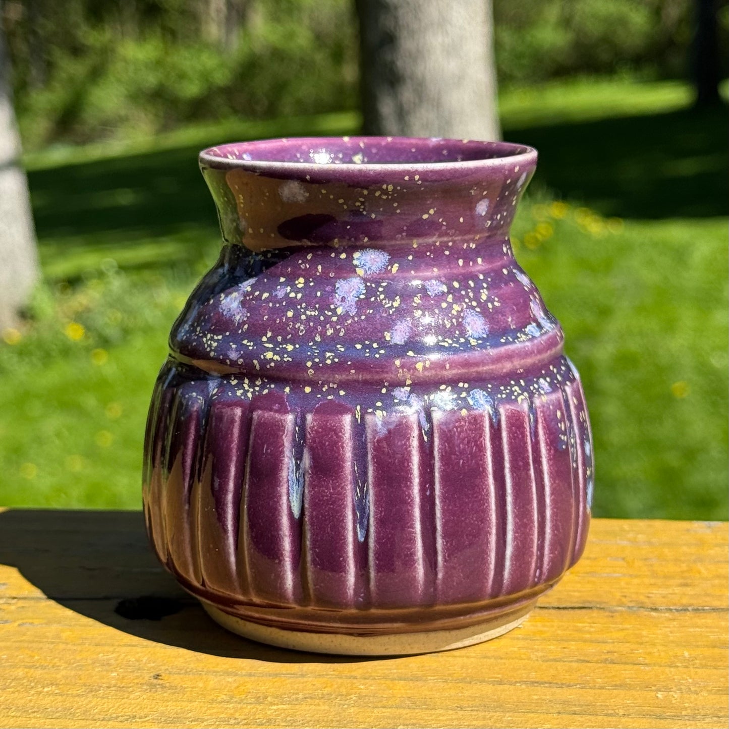 Purple Hydrangea Garden Vase