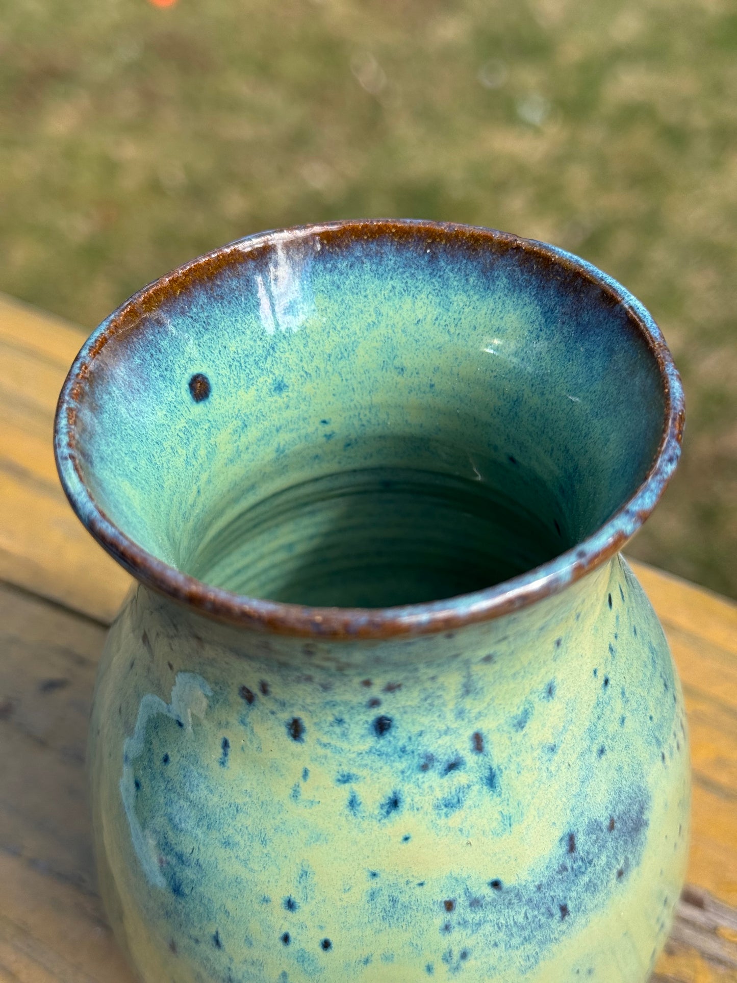 Speckled Turquoise Vase