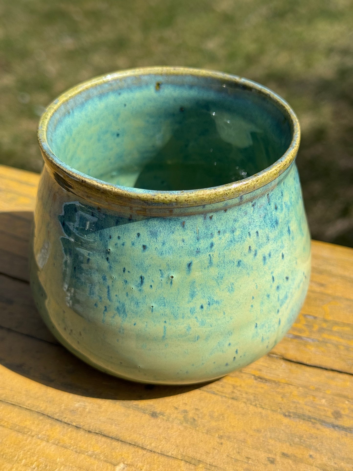 Speckled Earthy Turquoise Vase