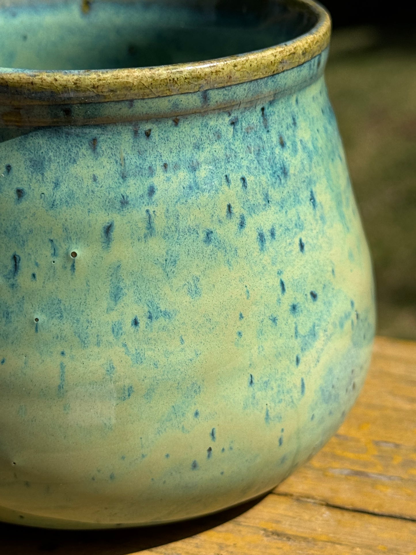 Speckled Earthy Turquoise Vase