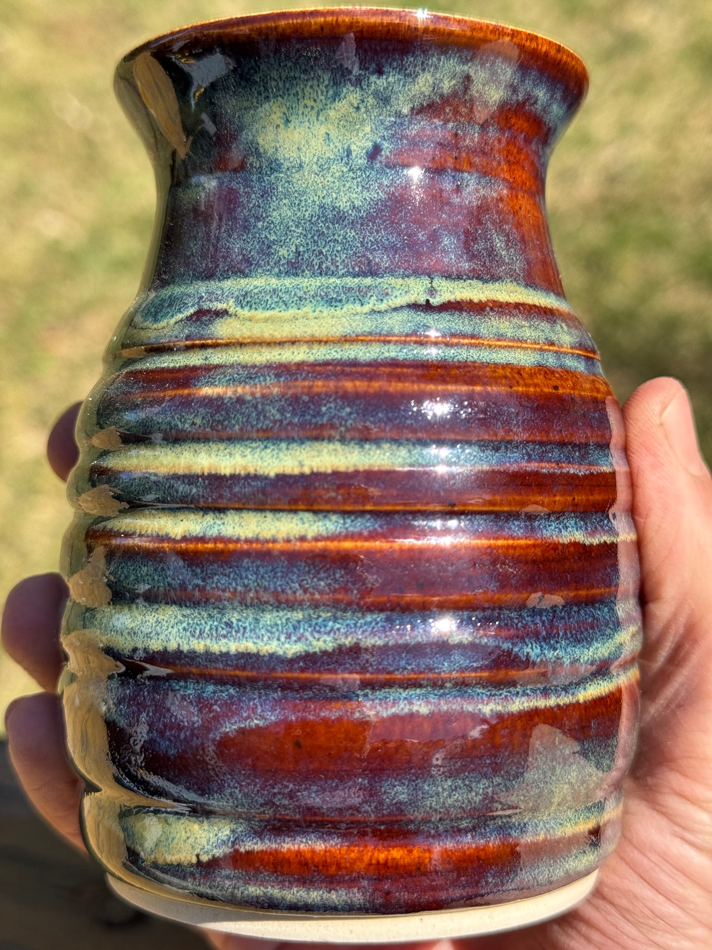 Mossy Brick Vase