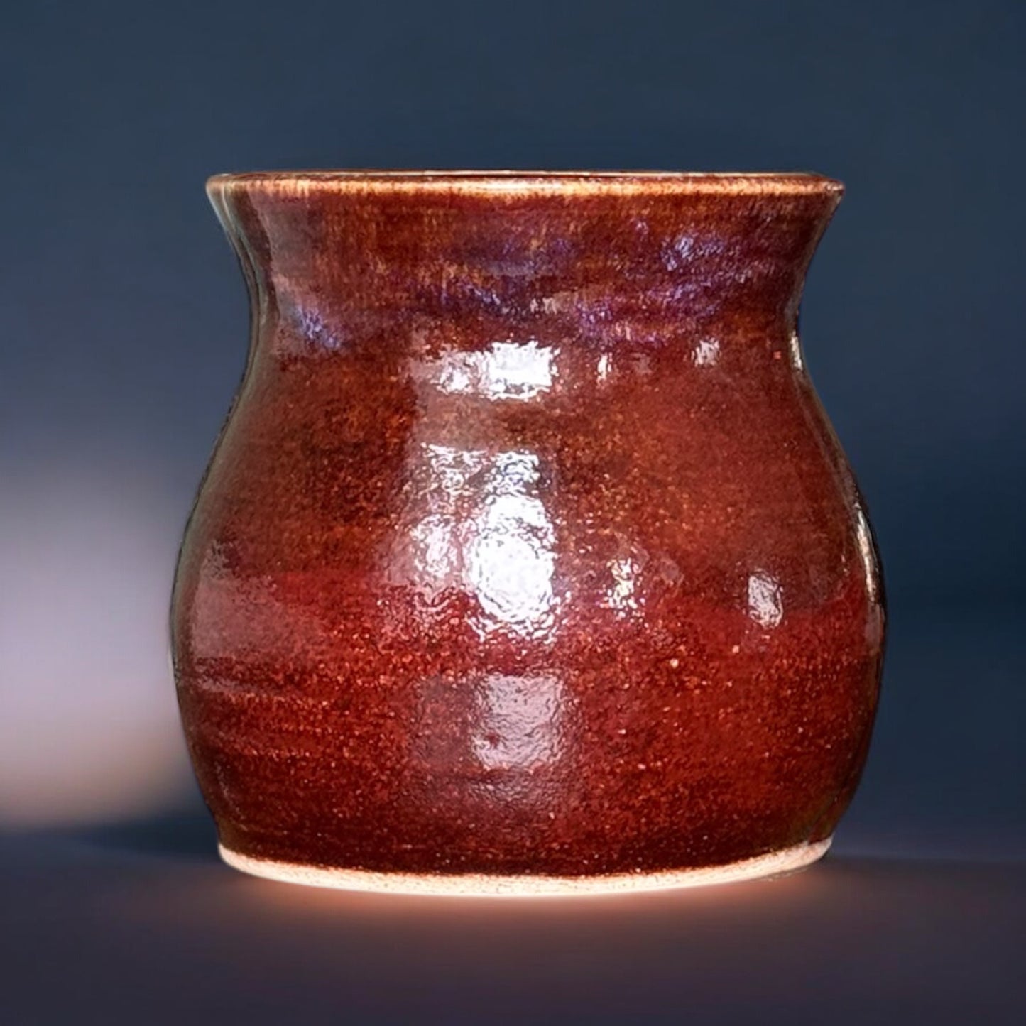 Deep Reddish-Brown Vase