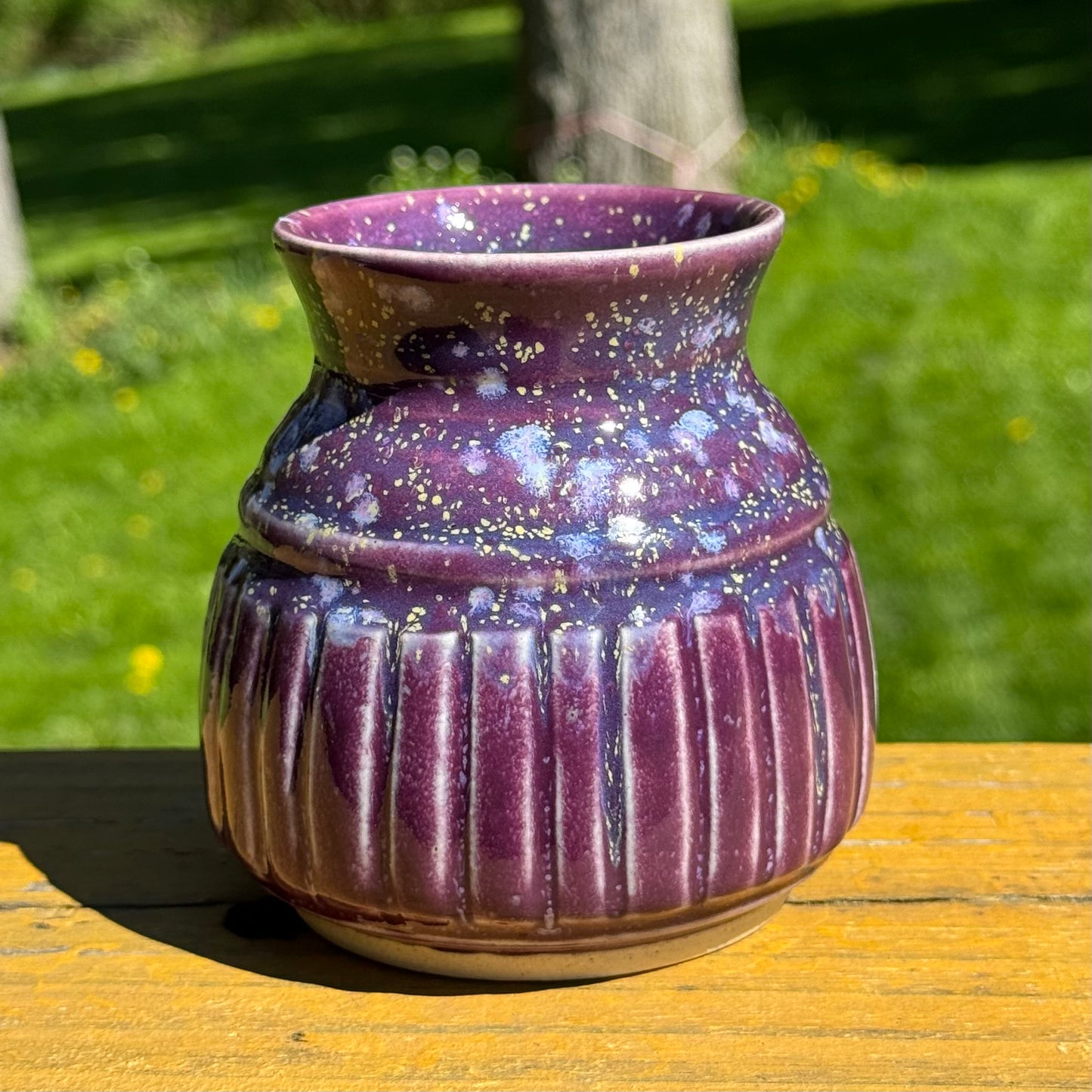 Purple Hydrangea Garden Vase