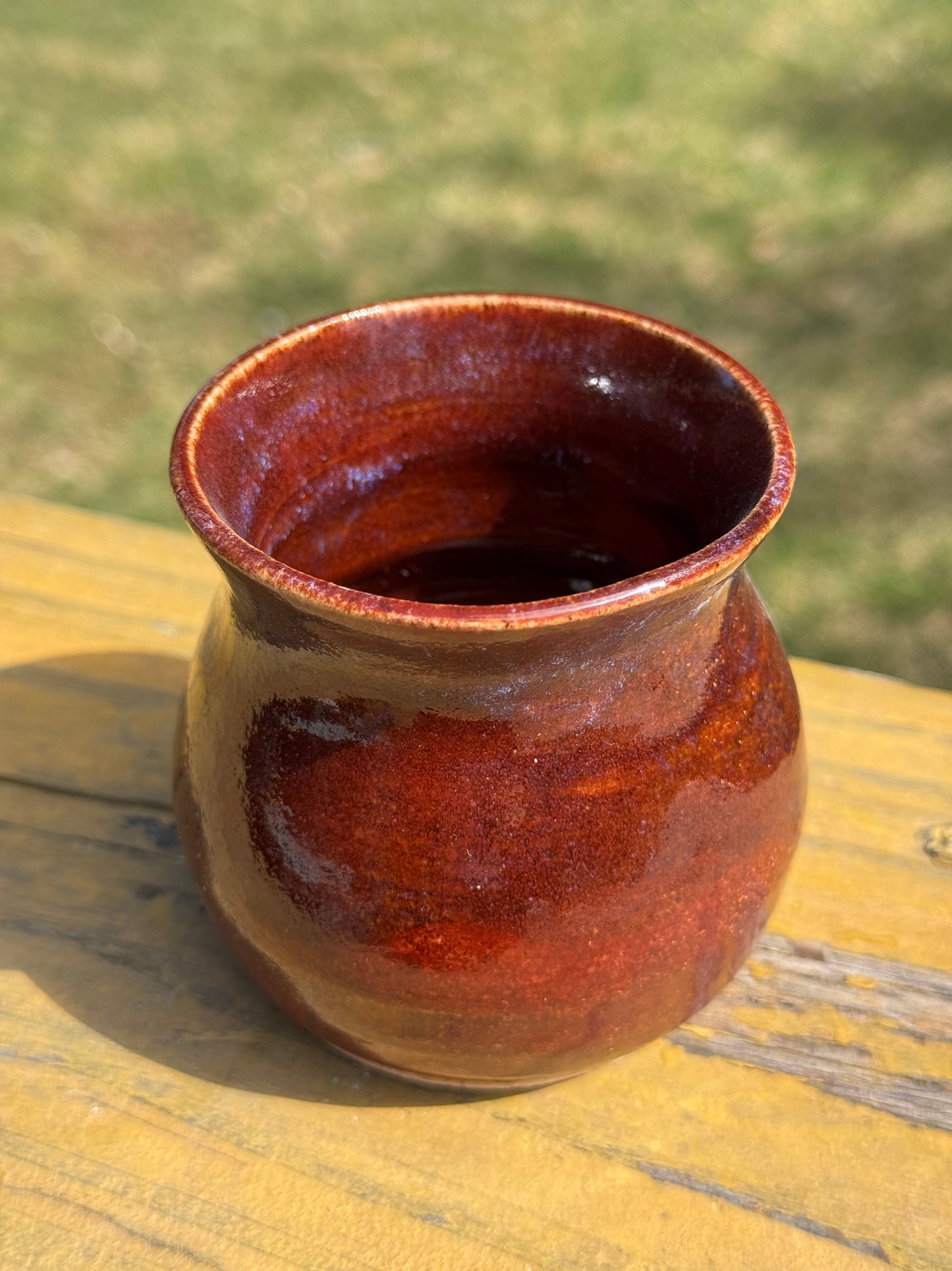Deep Reddish-Brown Vase