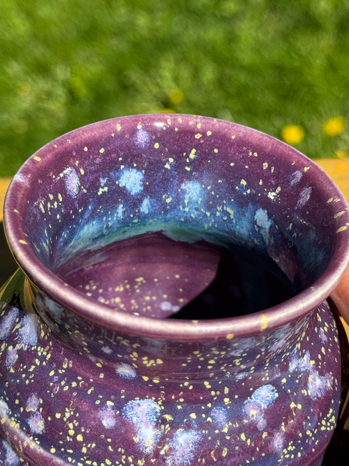 Purple Hydrangea Garden Vase
