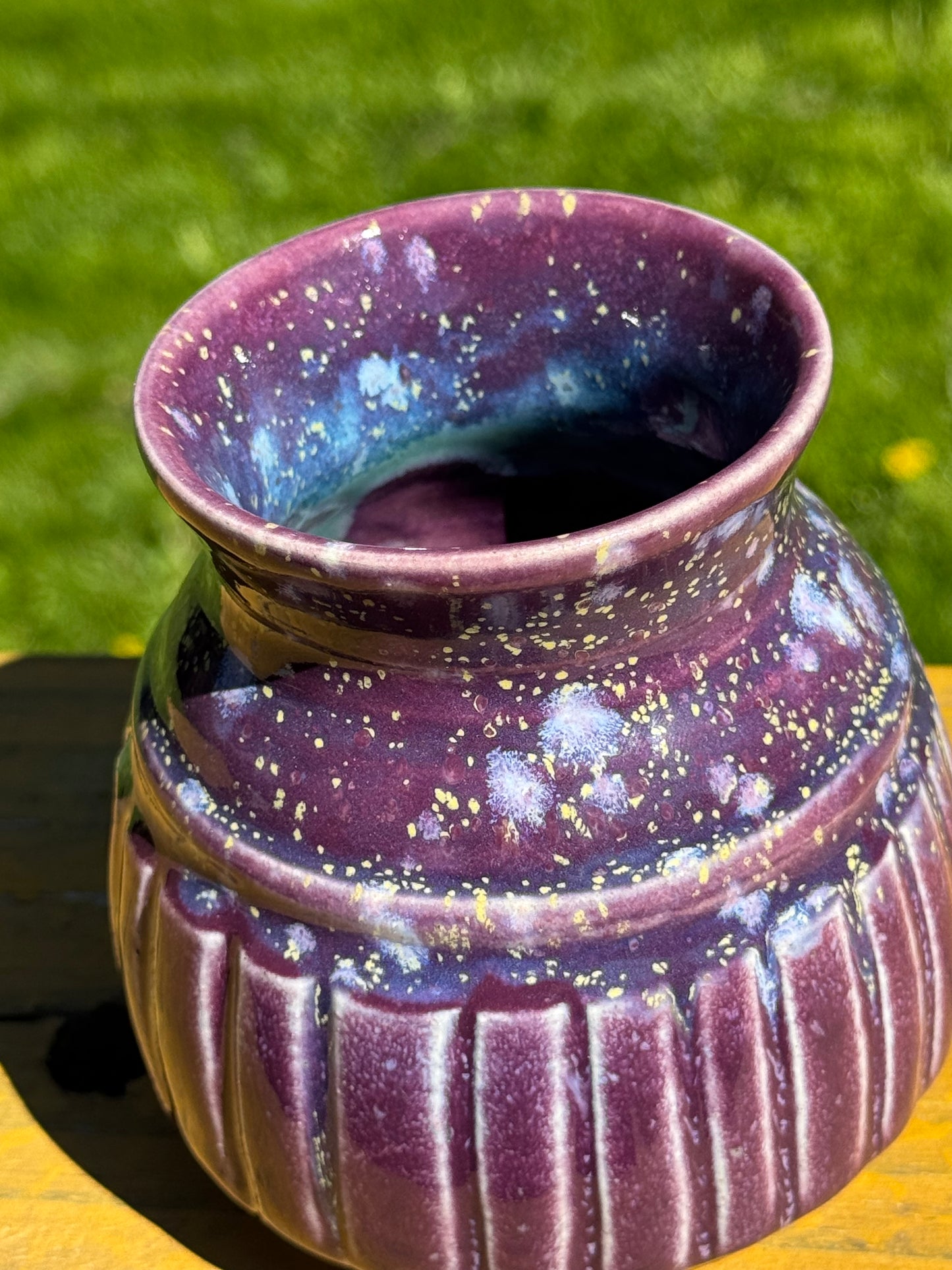 Purple Hydrangea Garden Vase